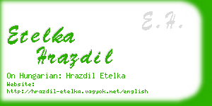 etelka hrazdil business card